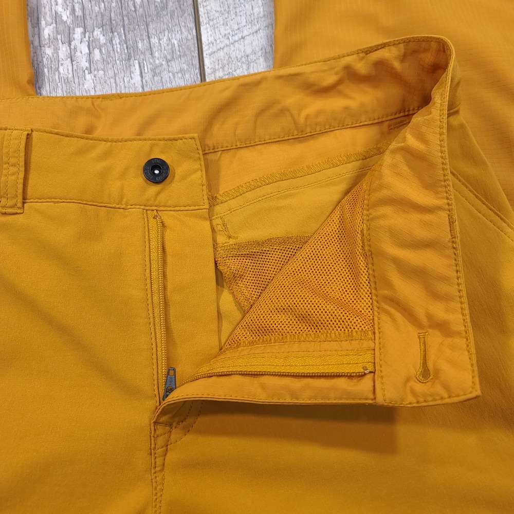 The North Face Wandur Cargo Pants Women 6 Yellow Ripstop Hiking Outdoor Straight - Picture 7 of 10